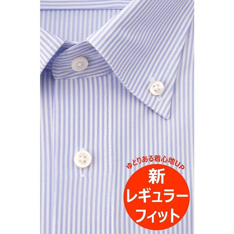 アイシャツ i-shirt 完全ノーアイロン ストレッチ 超速乾 レギュラーフィット 長袖 アイシャツ ワイシャツ メンズ サックス 新レギ｜slow-lifes｜07