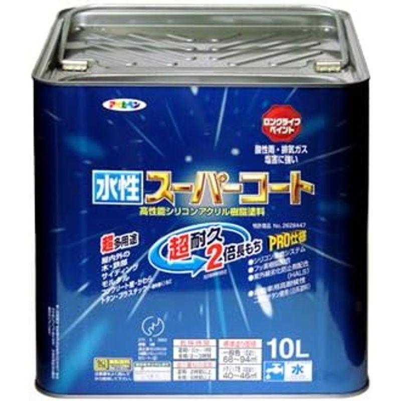 割引特注品 アサヒペン ペンキ 水性スーパーコート 水性多用途 ライトグレー 10L