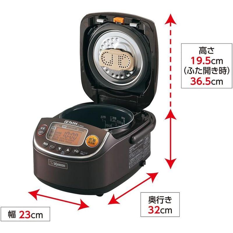 象印 炊飯器 3合 圧力IH式 極め炊き 黒まる厚釜 保温30時間 ブラウン NP-RM05-TA｜slow-lifes｜03