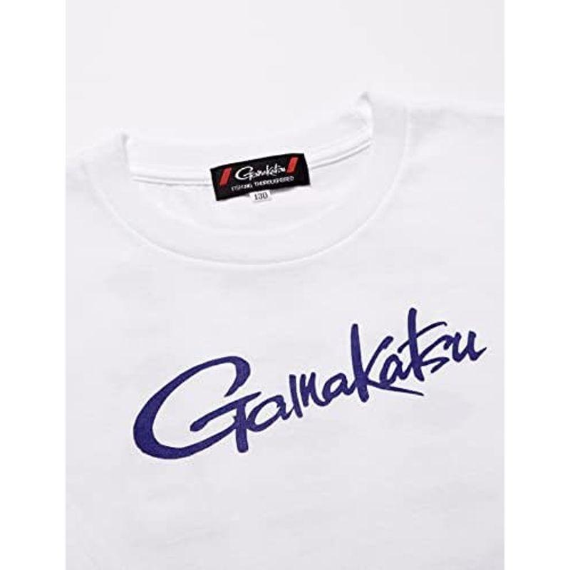 Gamakatsu Tシャツ(筆記体ロゴ) GM3576 ホワイト キッズ 130｜slow-lifes｜02