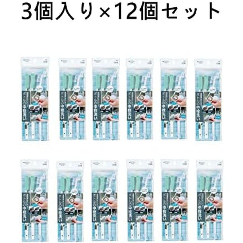 まめいた 水筒 中栓洗い 3本入 12個セット ブラシ ホワイト みぞスティック 幅1cm×奥行0.6cm×高さ17cm スリムブラシ 幅2｜slow-lifes｜02