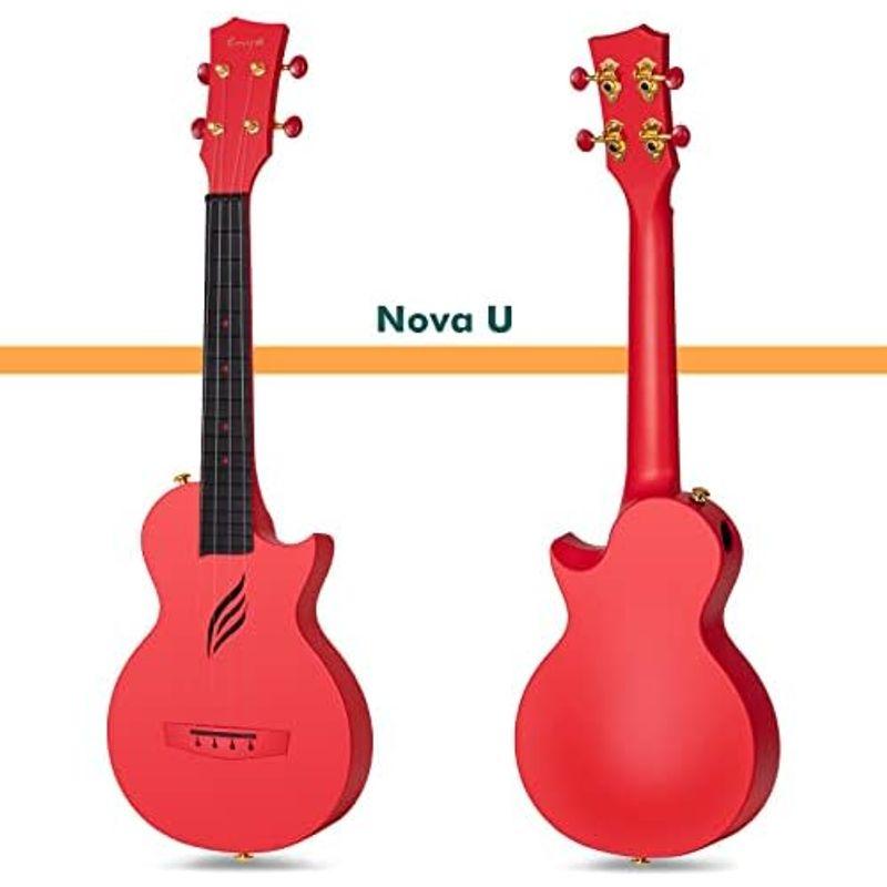 クリアランス売筋品 Enya Nova U Pro ウクレレテナーサイズ・カーボン一体成型ウクレレキット、付属品：ウクレレケース、ストラップ、カポ、フロロカーボ