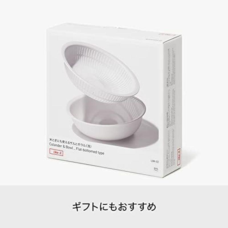 ライクイット (like-it) ざる ボウル 電子レンジ対応 Colander&Bowl 米とぎにも使える ザルとボール グレー プレート｜slow-lifes｜04