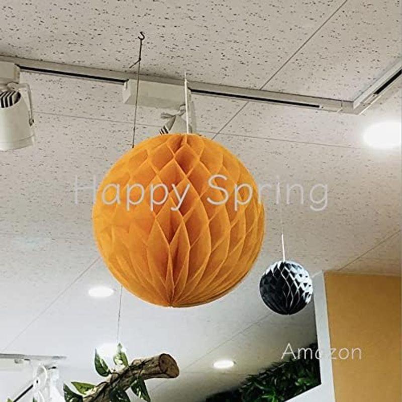 Happy Spring パーティー 飾り つけ ハニカム ボール 8個 セット (15cm, 桃)｜slow-lifes｜07