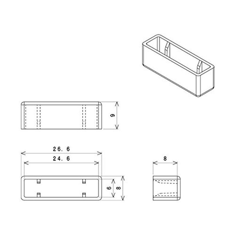 テクノベインズ Serial ATA(SATA)電源ケーブル先端用キャップ 6個/パック SAPWTACK-B0-06｜slow-lifes｜02