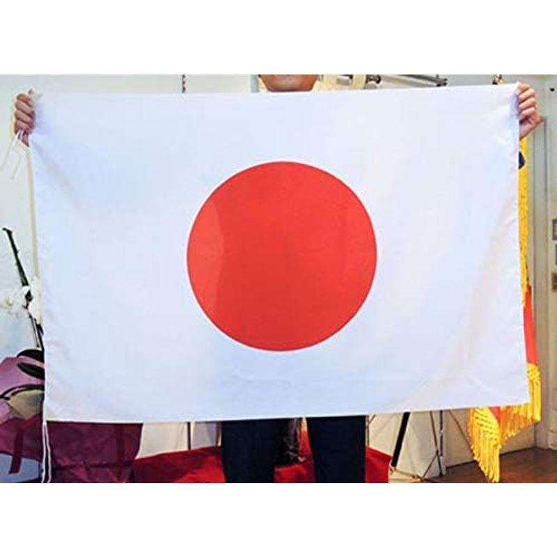 日本国旗・日の丸 日本製 テトロントロピカル（軽くシワになりにくい生地）H70×W105cm・左上下紐付き｜slow-lifes｜03