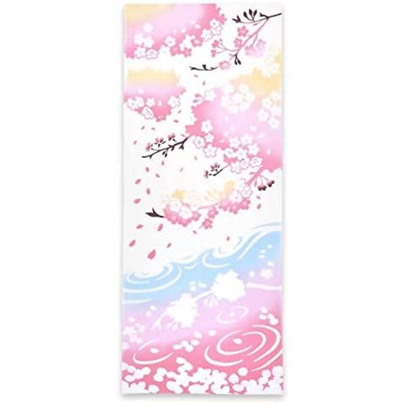 ミヤモトタオル(Miyamoto-towel) 宮本 てぬぐい 注染手ぬぐい kenema 燕柳桜 ベージュ 約35×90cm 50179｜slow-lifes｜02