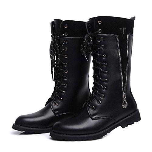おトク Cartoden Cartoden ロングブーツ 27 0cm メンズ 長靴 黒 サイドジッパー 編み上げ ブーツ Meorboston Org