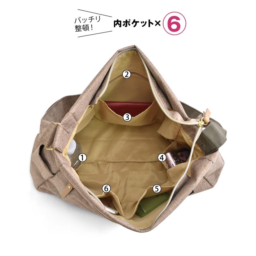 ショルダーバッグ レディース anello アネロ 斜めがけ 大人 ブランド a4 かわいい 中学生 女の子 高校生 多収納 大きめ おしゃれ 軽い 韓国 カジュアル | anello GRANDE | 10