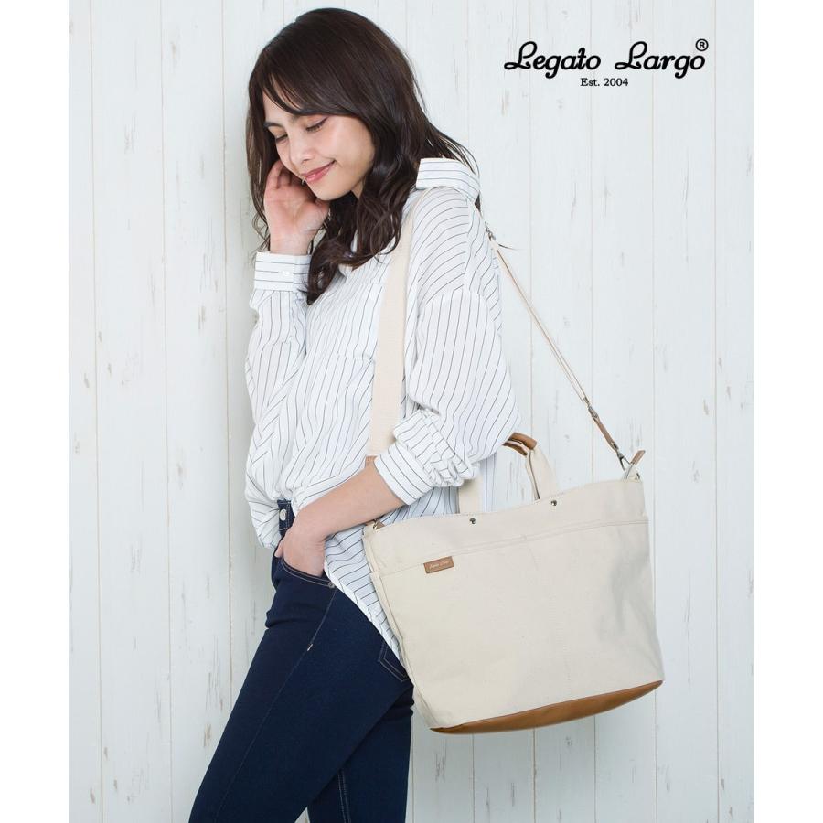 Legato Largo ラガートラルゴ　トートバッグ　ホワイト　大きめサイズ Legato Largo レガートラルゴ トートバッグ レディース 撥水