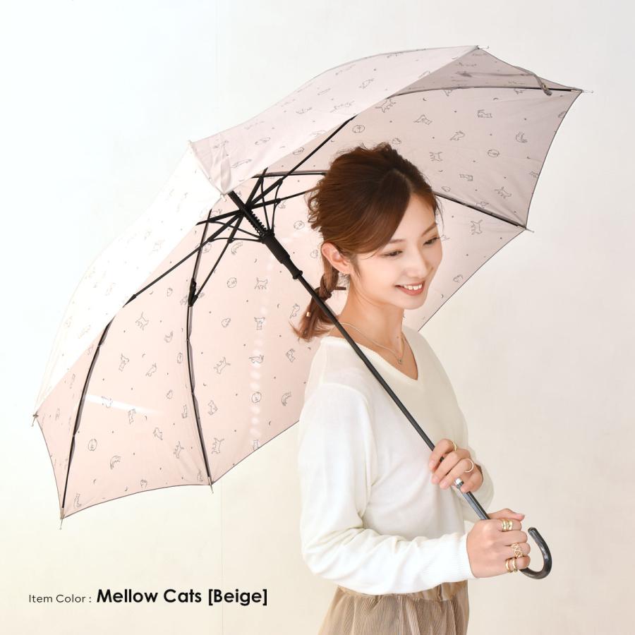 傘 レディース 長傘 おしゃれ かさ 雨傘 Uvカット かわいい 60cm 石突き 中学生 高校生 猫柄 リボン 耐風 女の子 風に強い 強風 Cru Umb0022 スロウ ファイン 通販 Yahoo ショッピング