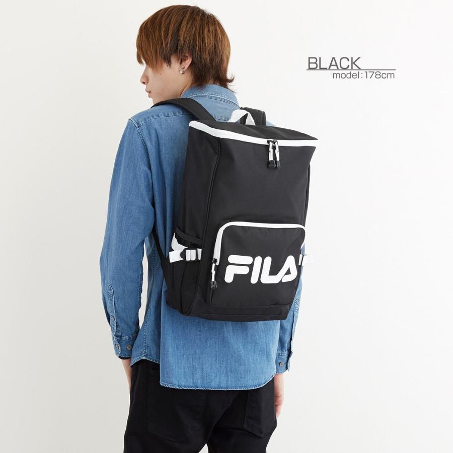 Fila リュック ボックスリュック 高校生 通学 中学生 女子高生 学校バッグ フィラ おしゃれ スポーツ おしゃれ 遠足 黒 大容量 シンプル 軽量 韓国 学生 Fimb0362 スロウ ファイン 通販 Yahoo ショッピング
