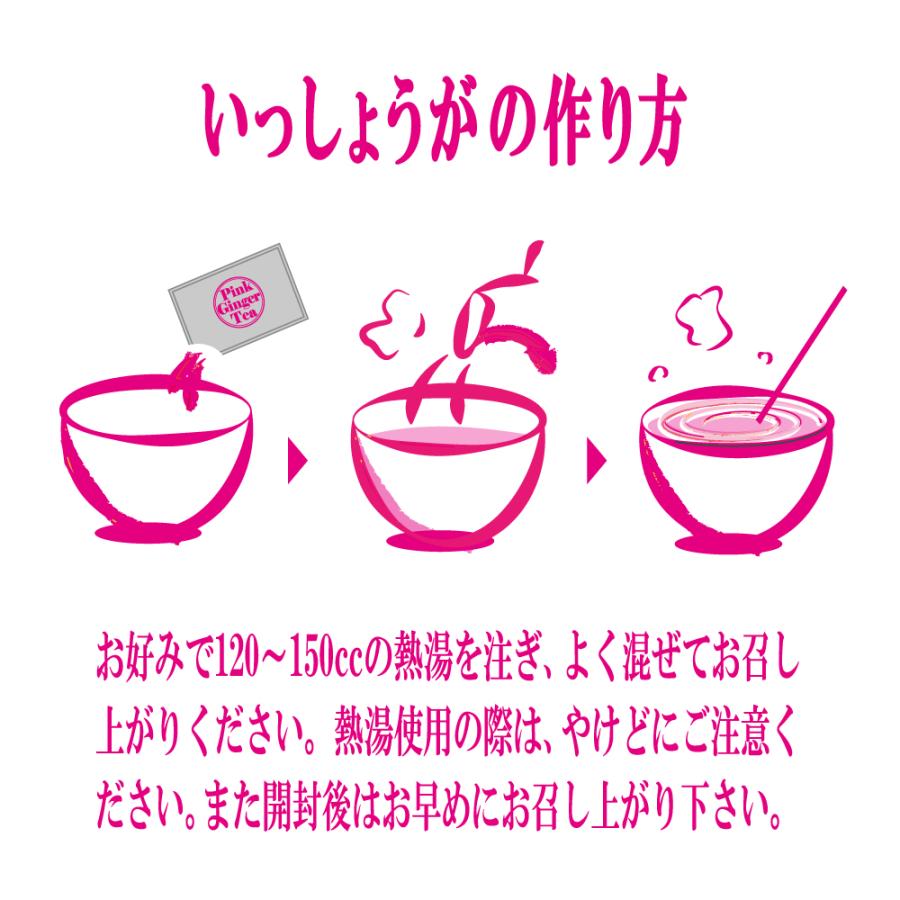 まとめ買いがお得！ピンクの生姜湯（情熱のいっしょうが）16g×4包／箱　１ケース（20箱入り） 粉末　個包装｜slowsmart｜06