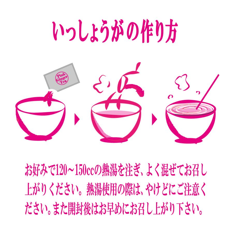 お試し！ピンクの生姜湯（情熱のいっしょうが）16g×4袋　クリックポスト（メール便）でお届けします。｜slowsmart｜08