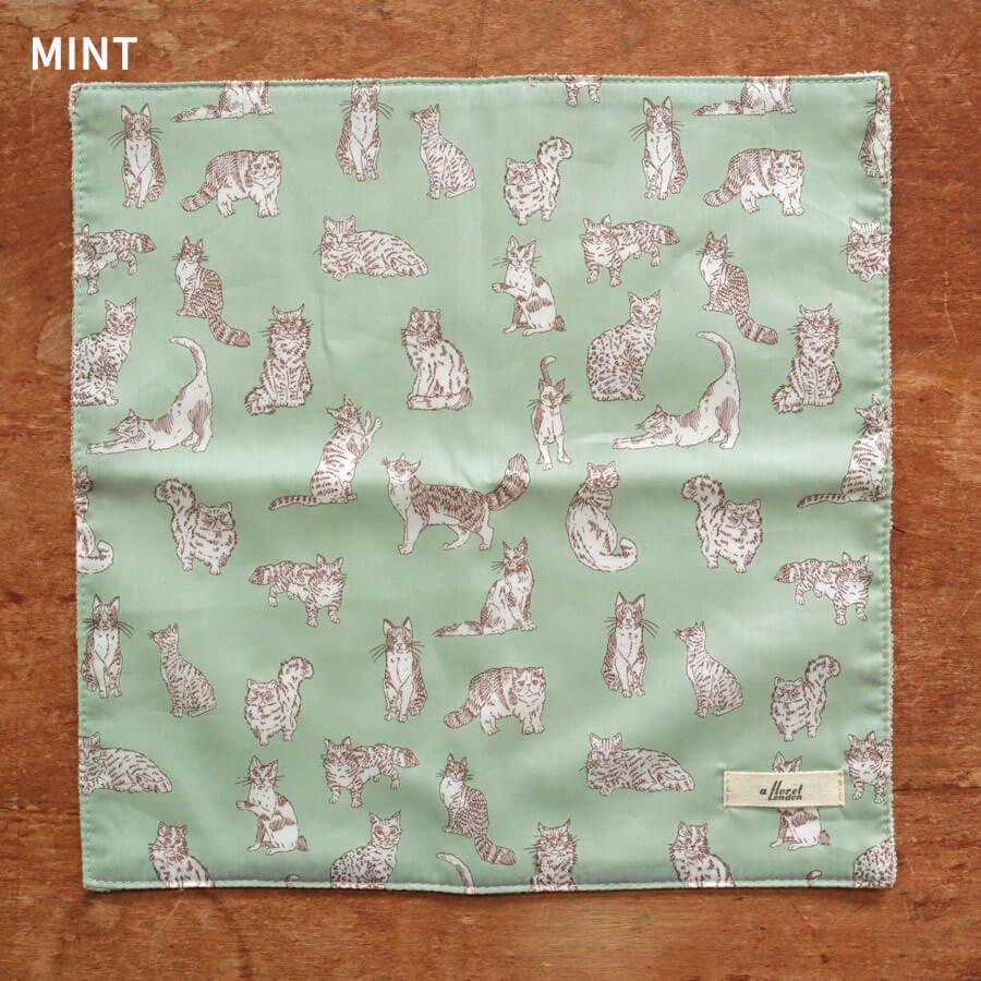 切替ハンカチ❁ハニーデュー リバティプリント使用 ハンドメイド  