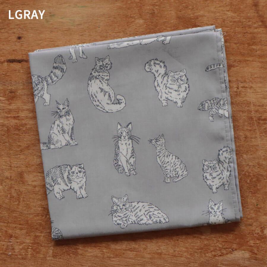 ハンカチ リバティ LIBERTY 猫 キャット レディース 大判 クロス