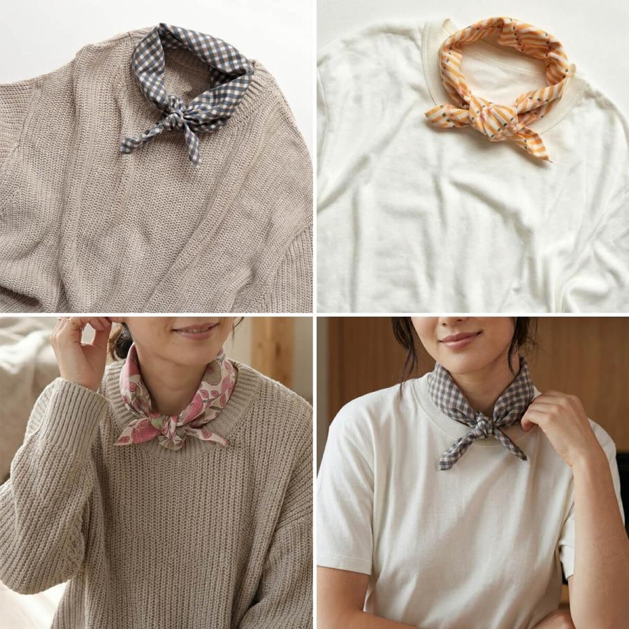 fog linen work（フォグリネンワーク） インド綿 生地 ハンカチ 花柄