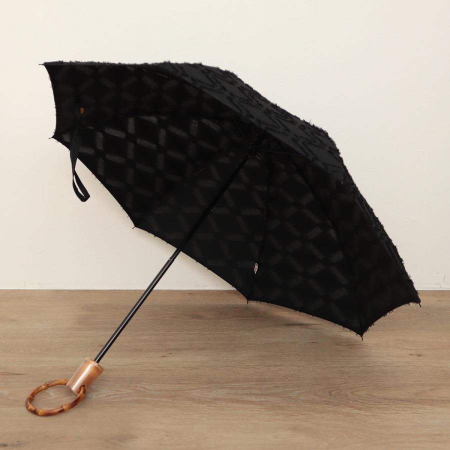 SUR MER 日本製 晴雨兼用 折りたたみ傘 ジャガード ダイヤ柄 雨傘 日傘