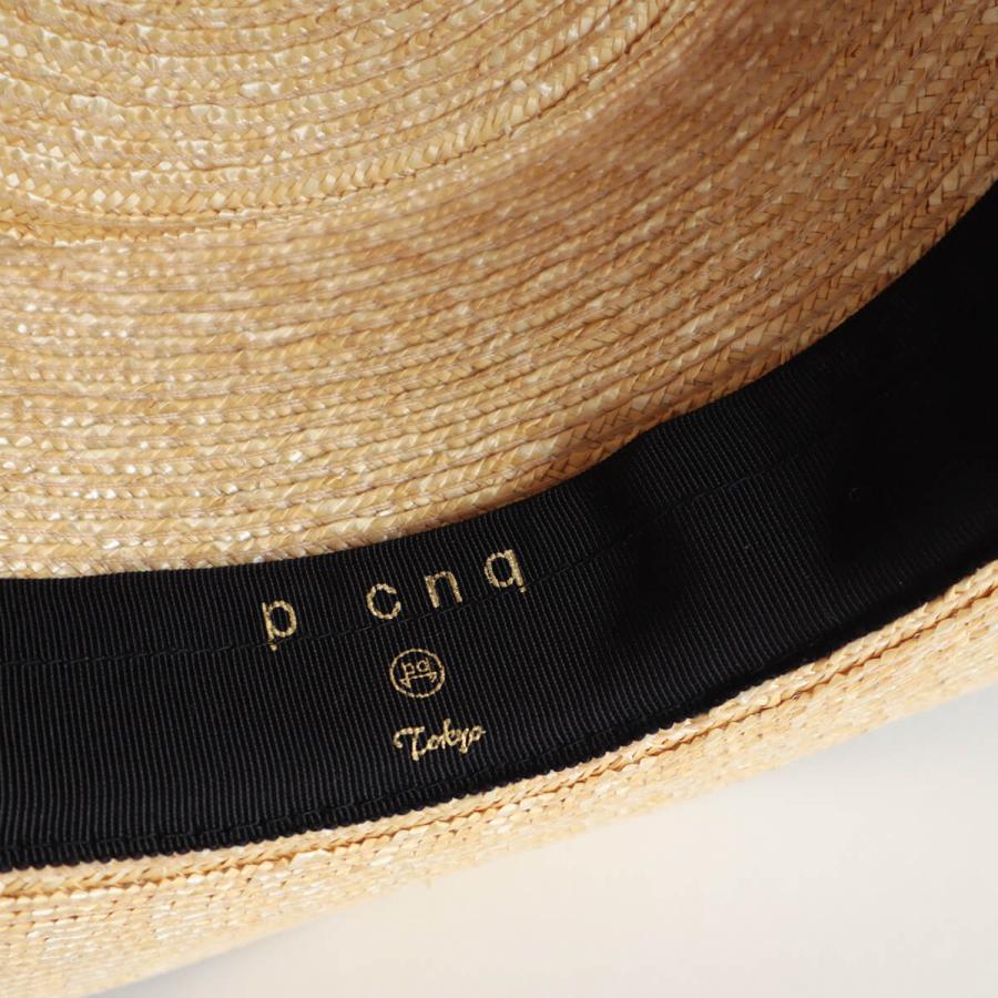 p cnq パークニック ストローハット カンカン帽 cerena レディース 日本製 帽子 ハット かわいい おしゃれ シンプル ナチュラルの画像