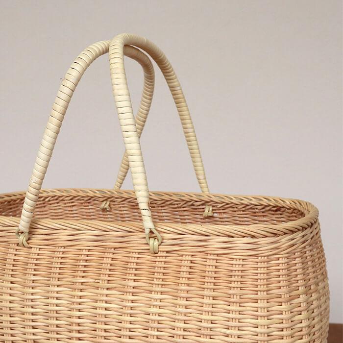 【未使用】松野屋 籐 バスケット カゴ 収納 4個セット 洗濯かご Sサイズ 松野屋 ラタン かご おしゃれ 洗濯カゴ 収納 収納