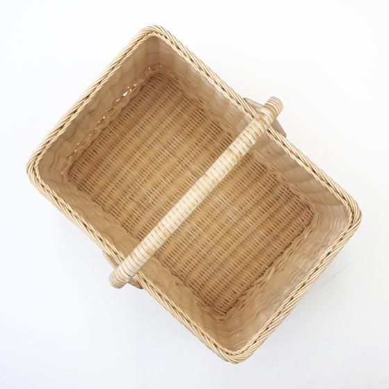 松野屋 日本製 籐一本手 買物かご かごバッグ カゴ 角 松野屋 日本製 籐一本手 買物かご かごバッグ カゴ 角