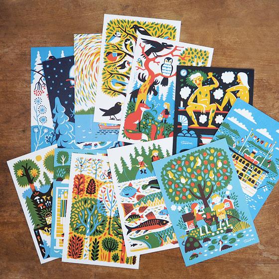 フィンランド製 ケフボラデザイン ポストカードセット 12枚入り フィンランド ポストカード 北欧 かわいい 絵葉書 アート 葉書 メール便対象品 おしゃれ 最大68 Offクーポン