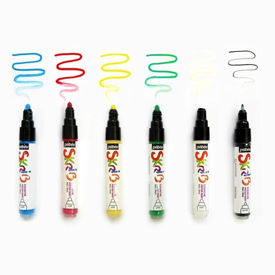 マーカー 水性 カラー 水彩 絵の具 セット 絵具 アート 子供 キッズ お絵描き イラスト ペン フランス Pebeo ペベオ ウォーターペイント 6色 メール便対象品 Slow Works 通販 Yahoo ショッピング