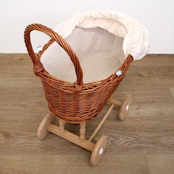 乳母車 おもちゃ ベビーカー ままごと ごっこ遊び 木製 人形 女の子