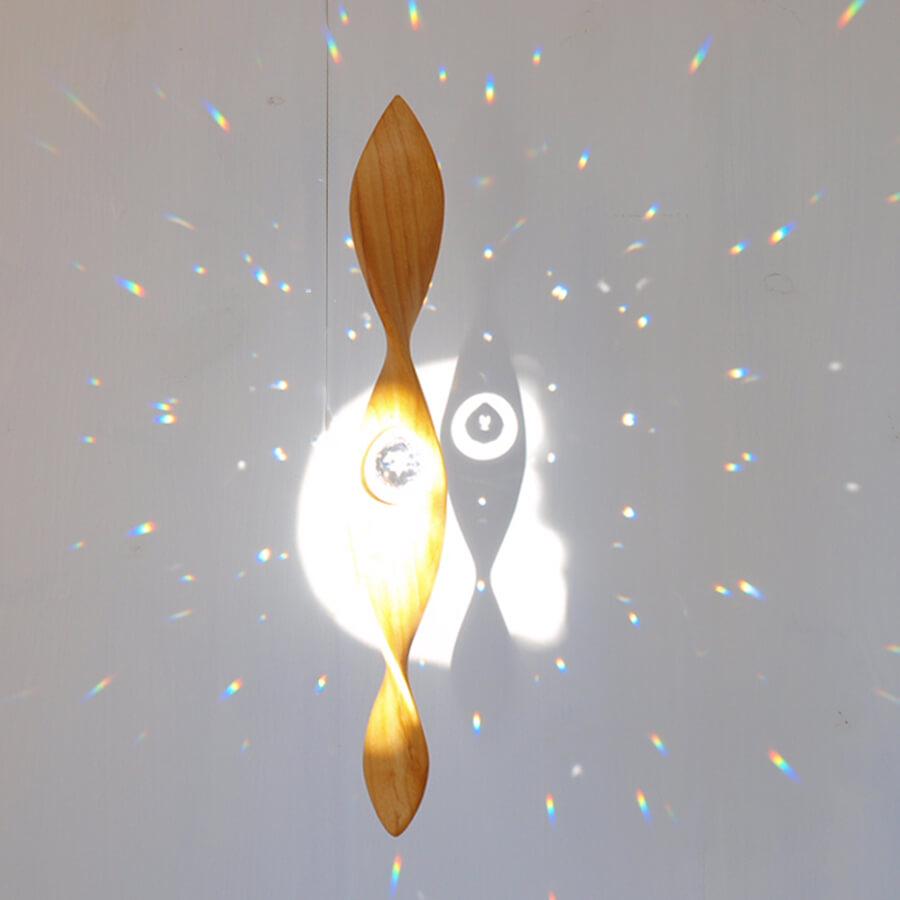 モビール 木製 サンキャッチャー スワロフスキー クリスタル 北欧
