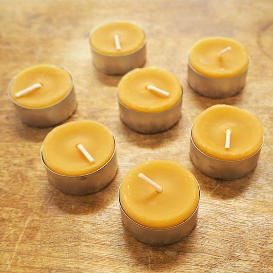 オランダ製 純粋みつろう ティーキャンドル 7個セット キャンドル 蜜蝋