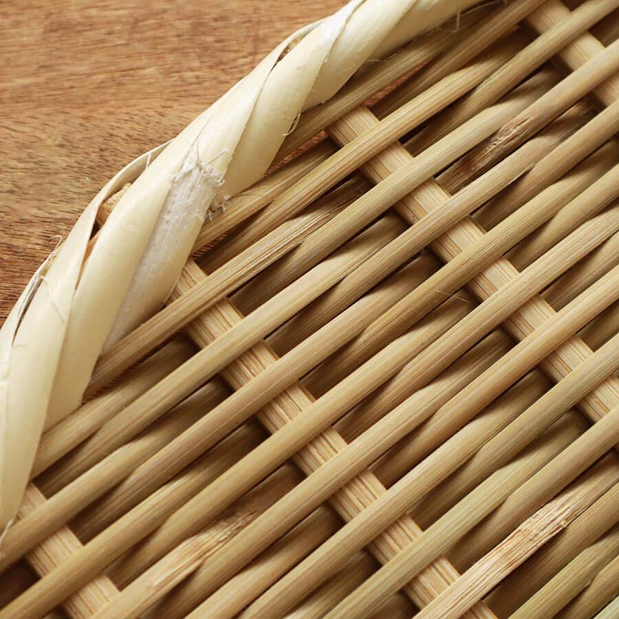 日本製 丸盆ざる 8寸 ザル 竹細工 竹ざる 丸ざる 水切り 伝統工芸品 皿