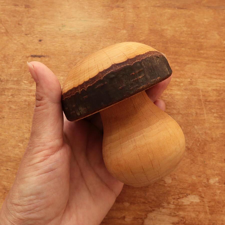 ドイツ製 オブジェ 木製 キノコ 北欧 置物 玄関 インテリア おしゃれ