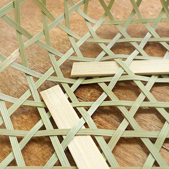 松野屋 日本製 真竹六ッ目かご 3個セット かご バスケット カゴ