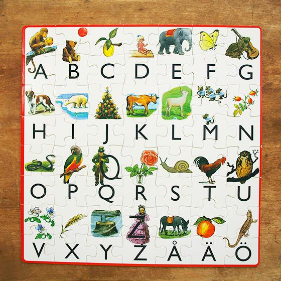 エルサベスコフ ABC 木製 ジクソーパズル パズル 幼児 子供用 アルファベット かわいい おもちゃ 知育玩具 インテリア｜slowworks｜02