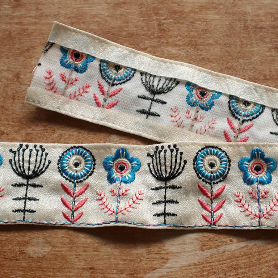 インド 刺繍リボン チロリアンテープ テープ リボン 手芸 ハンドメイド