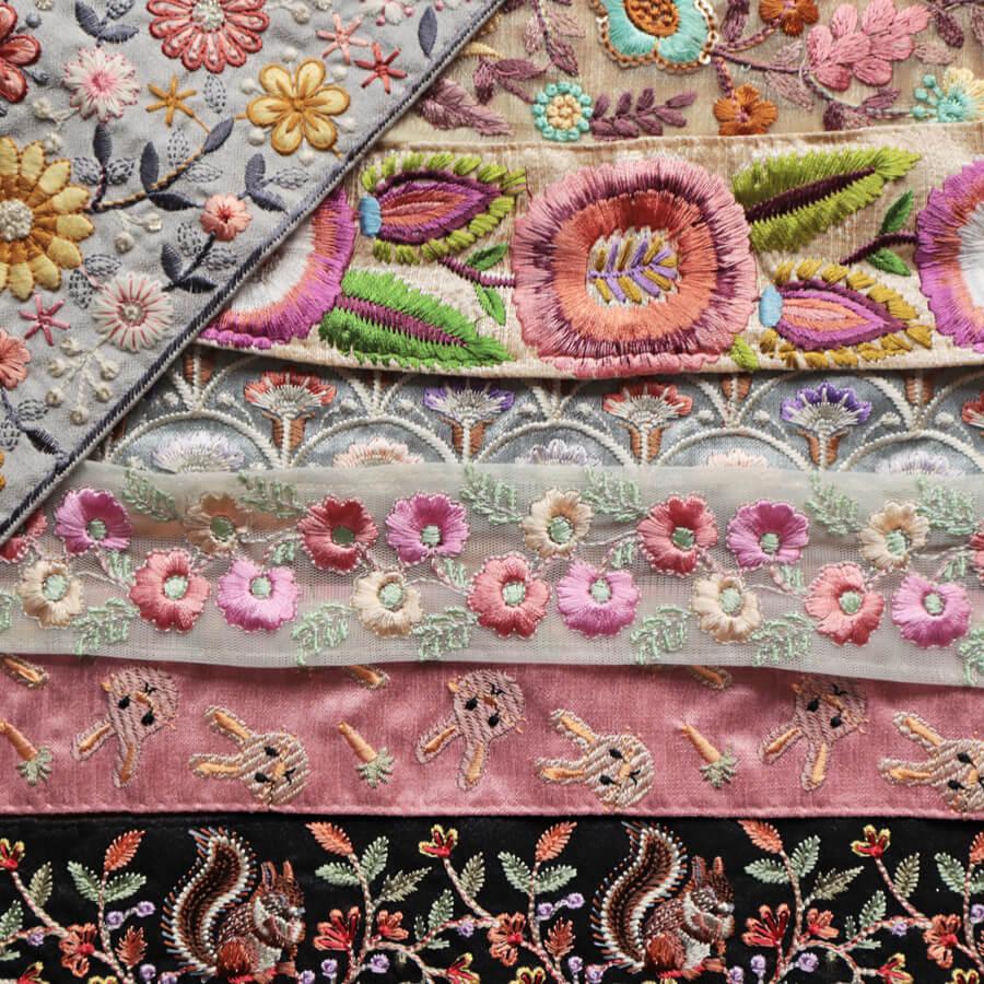 インド 刺繍リボン チロリアンテープ テープ リボン 幅広 手芸