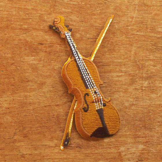 アップリケ アイロン ワッペン 女の子 男の子 入園 かわいい Totalitat トタリタット アップリケ ワッペン バイオリン メール便対象品 W 1216 Slow Works 通販 Yahoo ショッピング