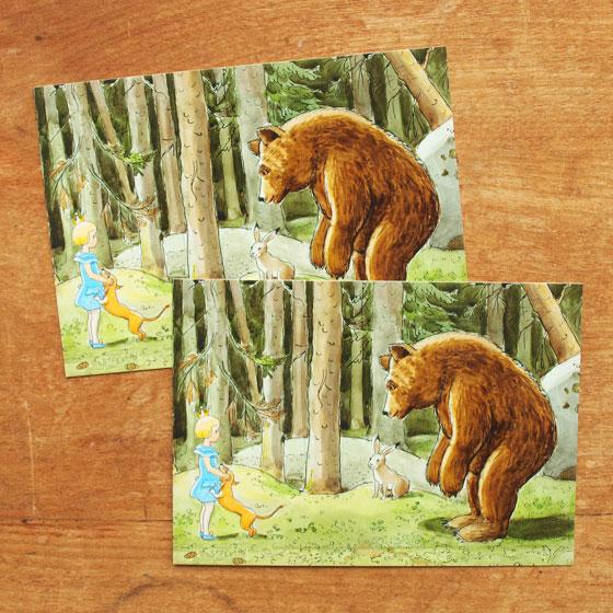 エルサベスコフ ポストカード 2枚セット おうじょさまのぼうけん 正規認証品 新規格 絵本作家 おしゃれ イラスト かわいい 北欧 メール便対象品