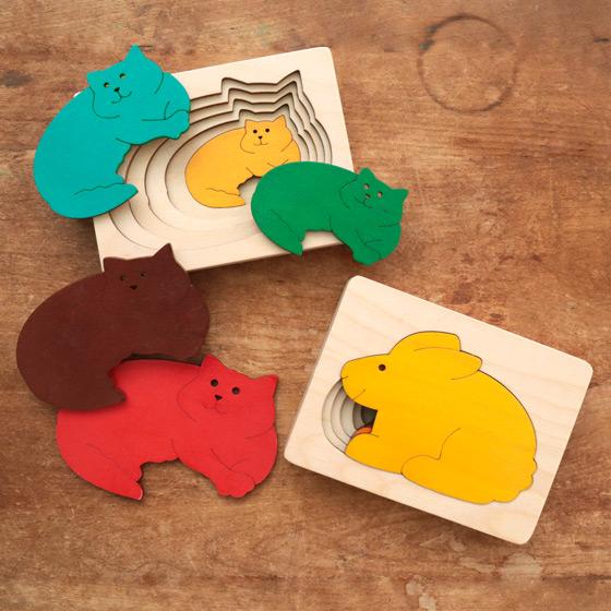 パズル 木製 おもちゃ 幼児 子供 知育玩具 オブジェ 出産祝い George