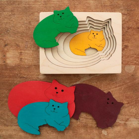 パズル 木製 おもちゃ 幼児 子供 知育玩具 オブジェ 出産祝い George