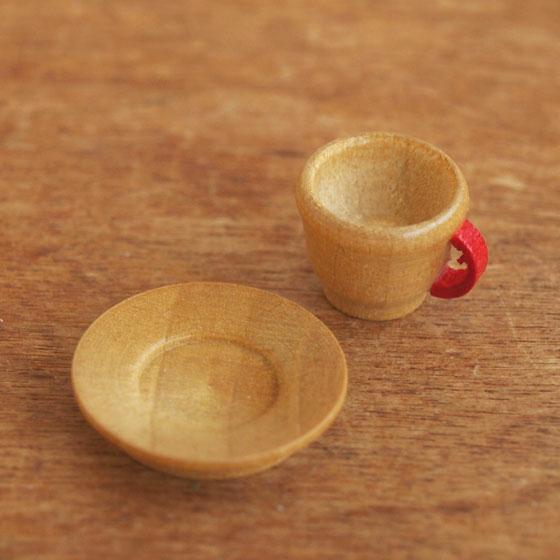 ままごと ティーセット 木製 おもちゃ ドールハウス オブジェ 置物