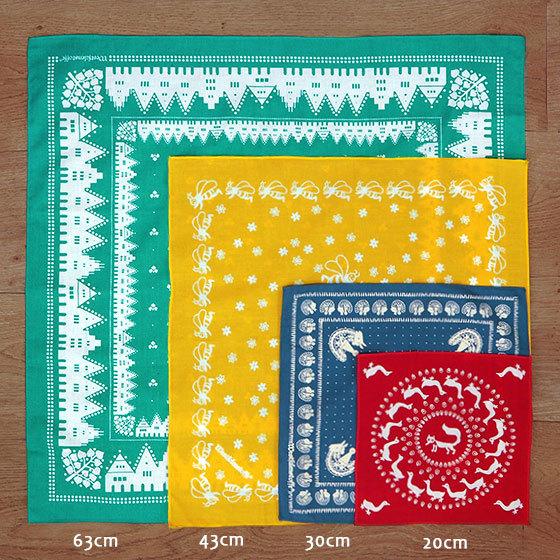 バンダナ ハンカチ 大判 かわいい お弁当包み ドイツ ウェストファーレンストッフ Big バンダナ 63cm 風車 ライトブルー メール便対象品 T 071 Slow Works 通販 Yahoo ショッピング