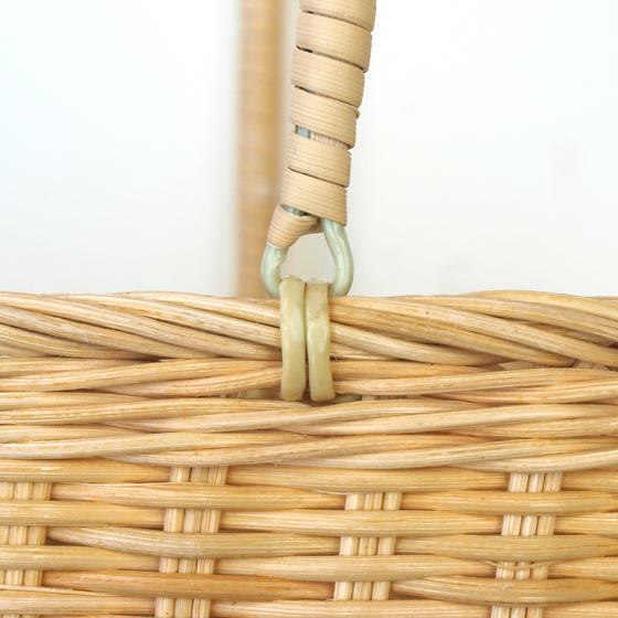 松野屋 日本製 藤小判 買物かご かごバッグ カゴ 生成A バスケット カゴバッグ インテリア 収納 おしゃれ 藤_5