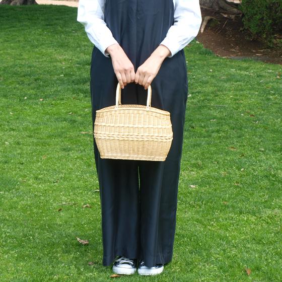 【未使用に近い】松野屋　あけび籠バッグ　日本製　国産　かごバッグ　カゴバッグ 未使用に近い】松野屋 あけび籠バッグ 日本製 国産 かごバッグ