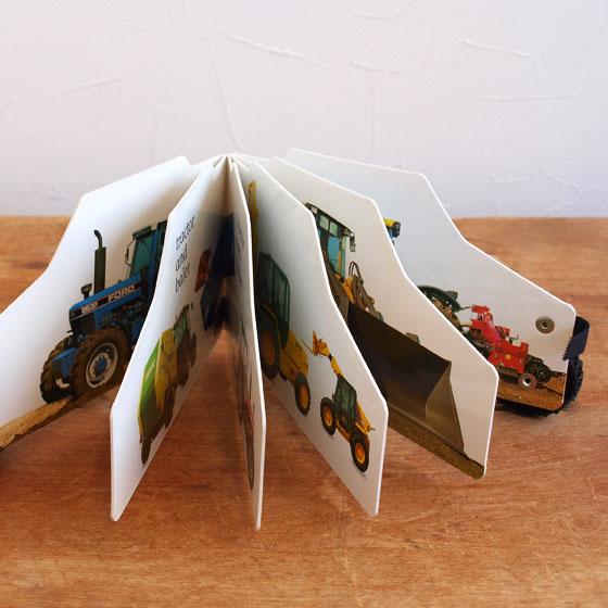 イギリス DK出版 車輪付き 絵本 ウィーリー トラクター 英語 車 しかけ