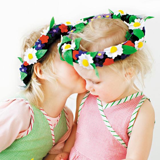 布おもちゃ 冠 フラワー 花冠 ヘッドドレス 誕生日 子供 女の子