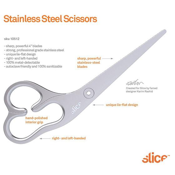 ハサミ はさみ おしゃれ 文房具 右利き 左利き 両利き ステンレス アメリカ Slice社 ステンレススチール左右両用はさみ メール便対象品 Slow Works 通販 Yahoo ショッピング
