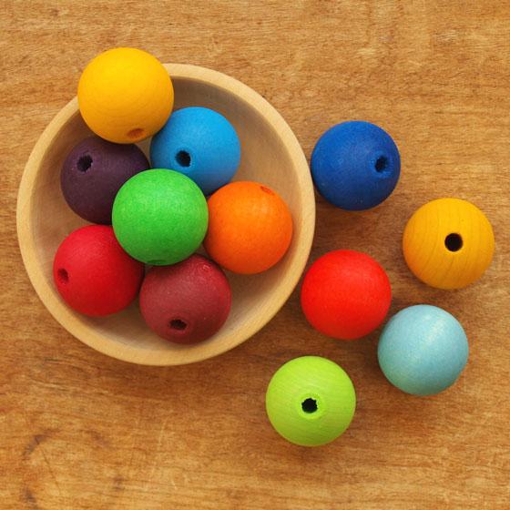 ウッドビーズ ビーズ おもちゃ 手芸 木製 パーツ アクセサリー ごっこ