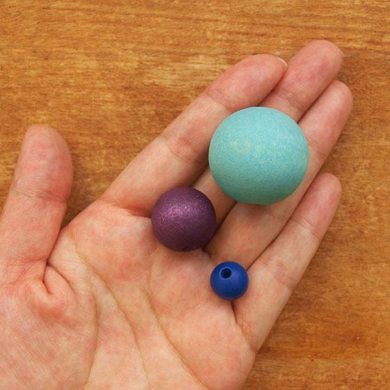 ウッドビーズ ビーズ おもちゃ 手芸 木製 パーツ アクセサリー ごっこ