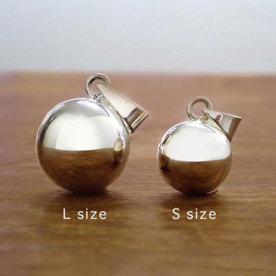 オルゴールボール ペンダント S シルバー レディース ネックレス